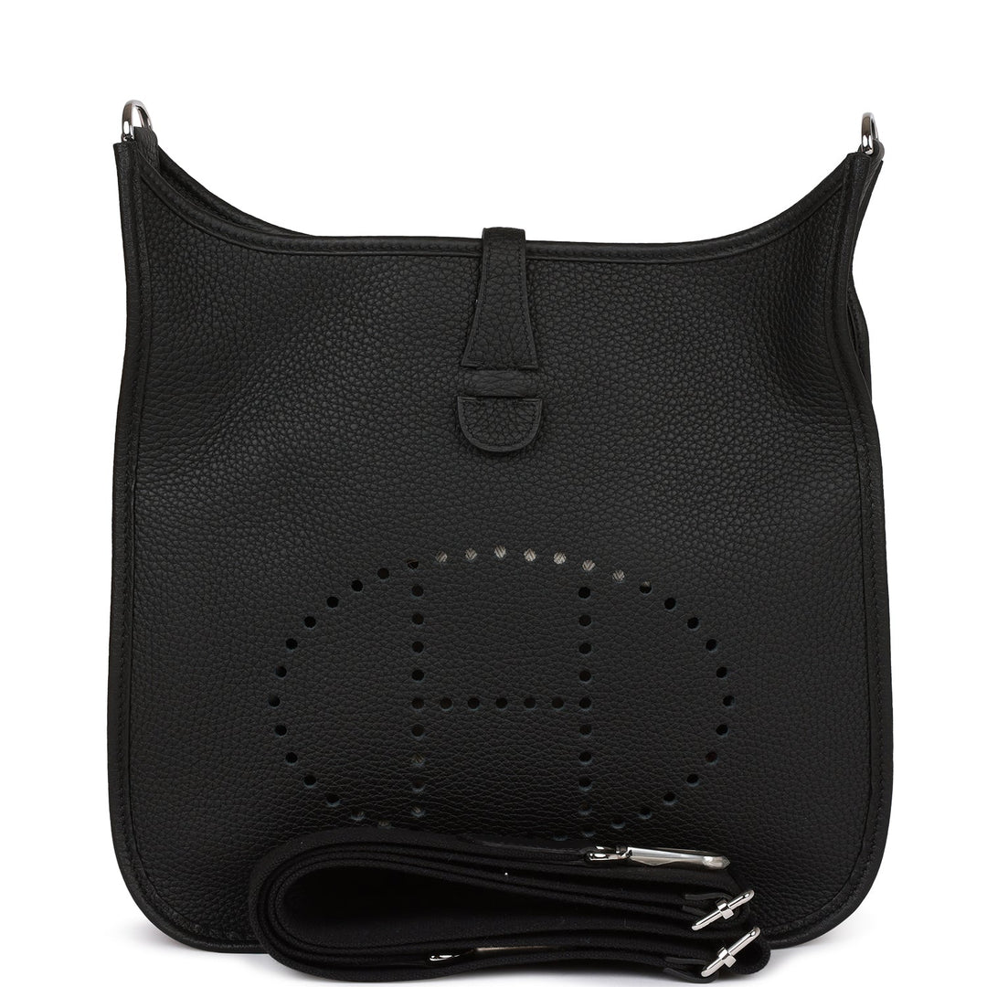 Top quality Hermes Evelyne III PM Black Clemence Palladium Hardware