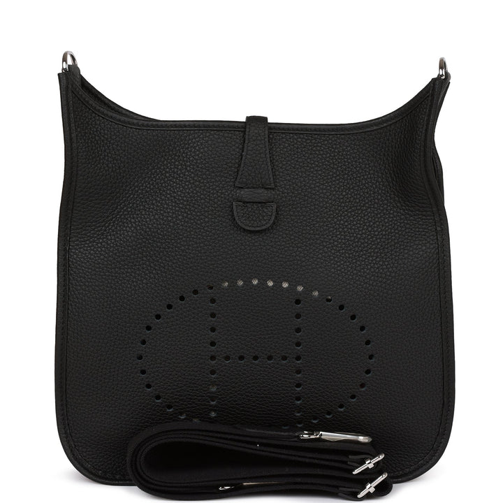 Top quality Hermes Evelyne III PM Black Clemence Palladium Hardware