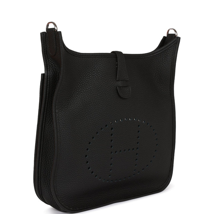 Top quality Hermes Evelyne III PM Black Clemence Palladium Hardware