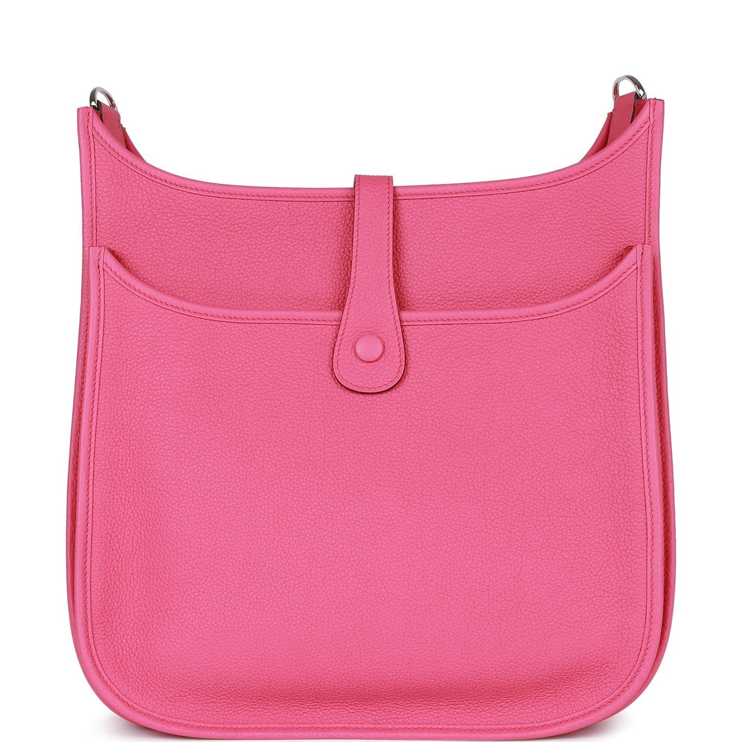 Top quality Hermes Evelyne III GM Rose Shocking Clemence Palladium Hardware