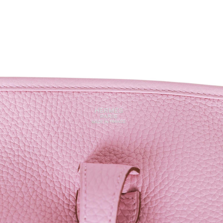 Top quality Hermes Evelyne III PM Mauve Sylvestre Clemence Palladium Hardware