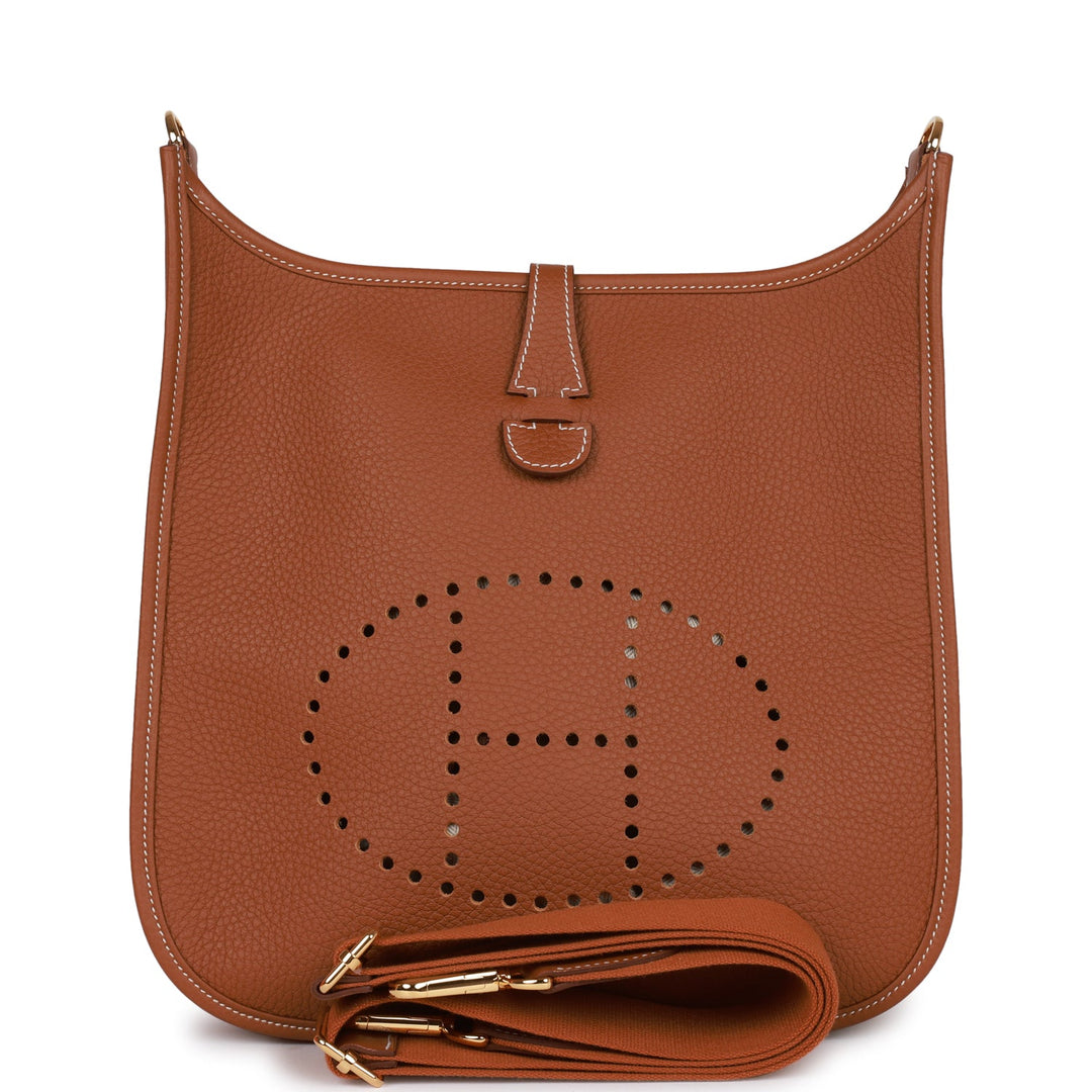 Top quality Hermes Evelyne III PM Gold Clemence Gold Hardware