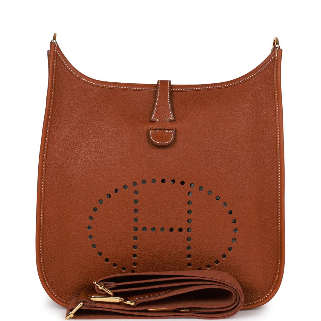 Top quality Hermes Evelyne III PM Fauve Barenia Faubourg Gold Hardware