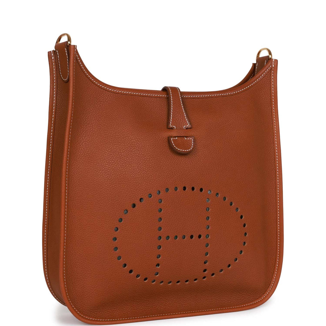 Top quality Hermes Evelyne III PM Fauve Barenia Faubourg Gold Hardware