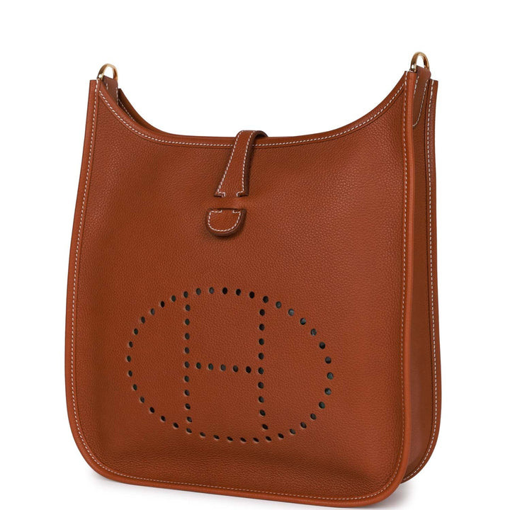 Top quality Hermes Evelyne III PM Fauve Barenia Faubourg Gold Hardware