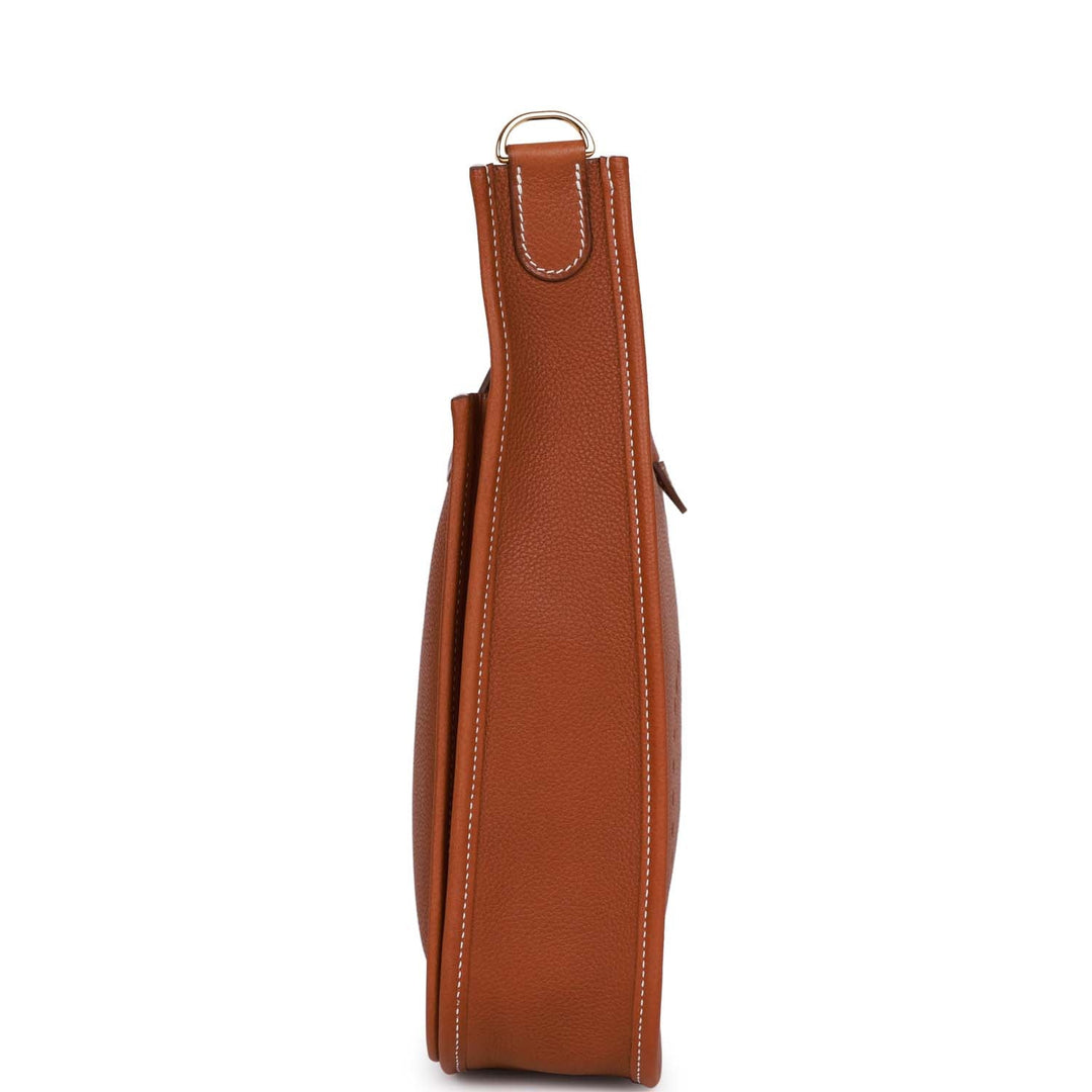 Top quality Hermes Evelyne III PM Fauve Barenia Faubourg Gold Hardware
