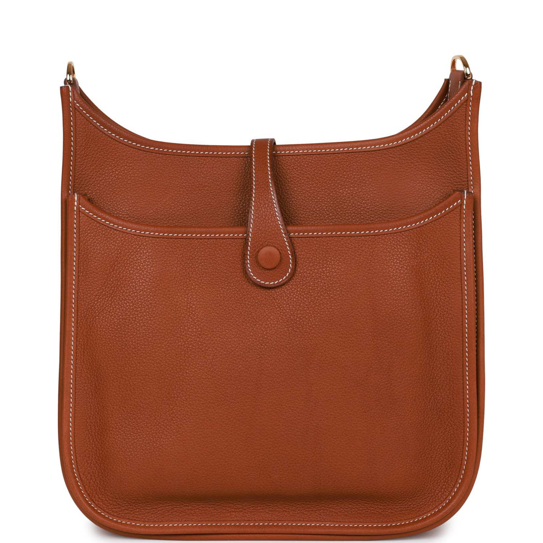 Top quality Hermes Evelyne III PM Fauve Barenia Faubourg Gold Hardware