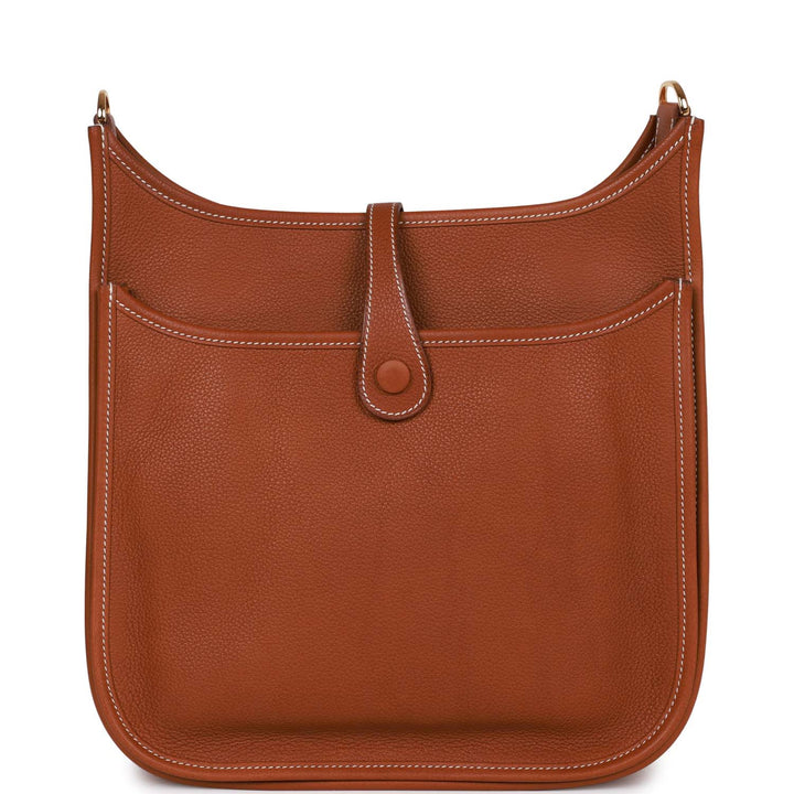 Top quality Hermes Evelyne III PM Fauve Barenia Faubourg Gold Hardware