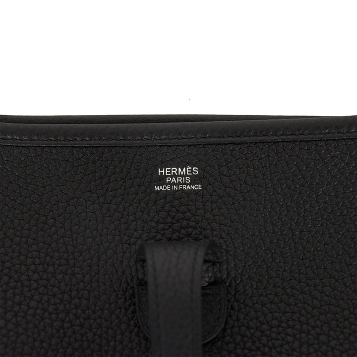 Hermes Evelyne III PM Black Clemence Palladium Hardware