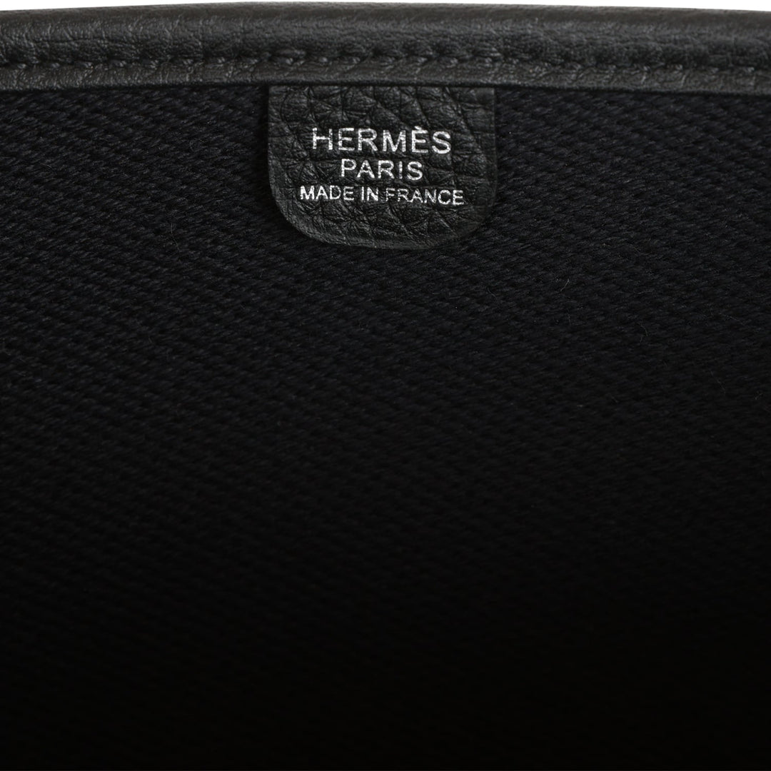 Top quality Hermes Evelyne III PM Black Togo and Toile Palladium Hardware