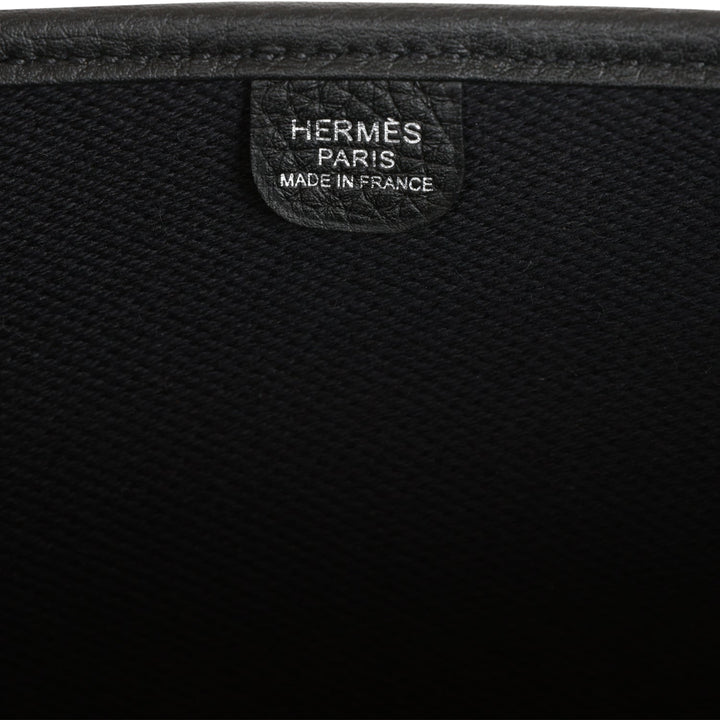Top quality Hermes Evelyne III PM Black Togo and Toile Palladium Hardware