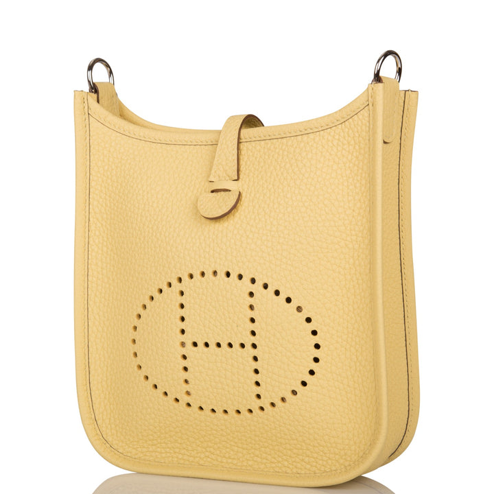 Hermes Evelyne TPM Jaune Poussin Clemence Palladium Hardware