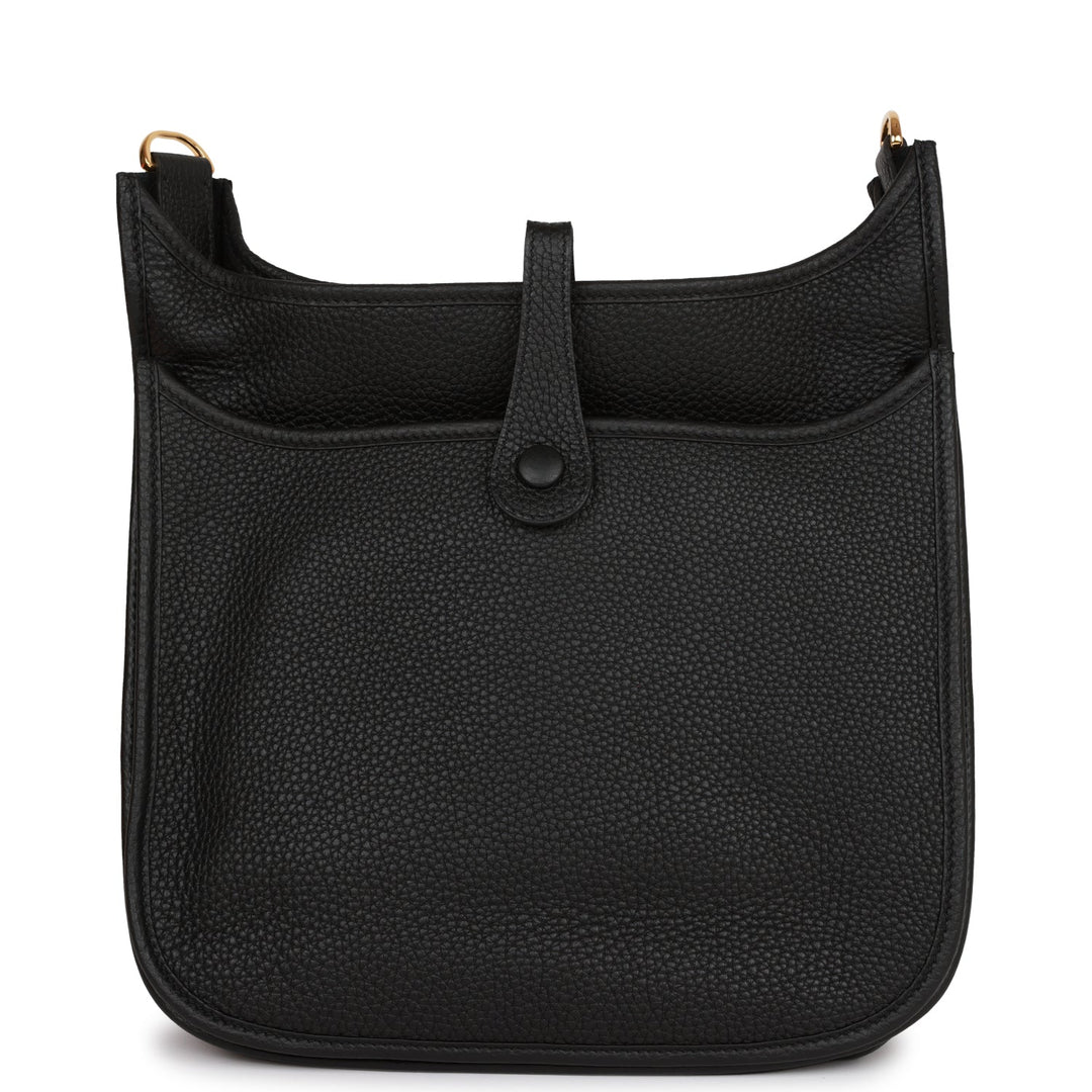 Top quality Hermes Evelyne III PM Black Clemence Gold Hardware