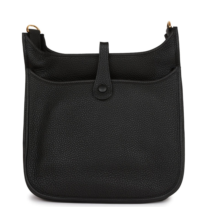 Top quality Hermes Evelyne III PM Black Clemence Gold Hardware