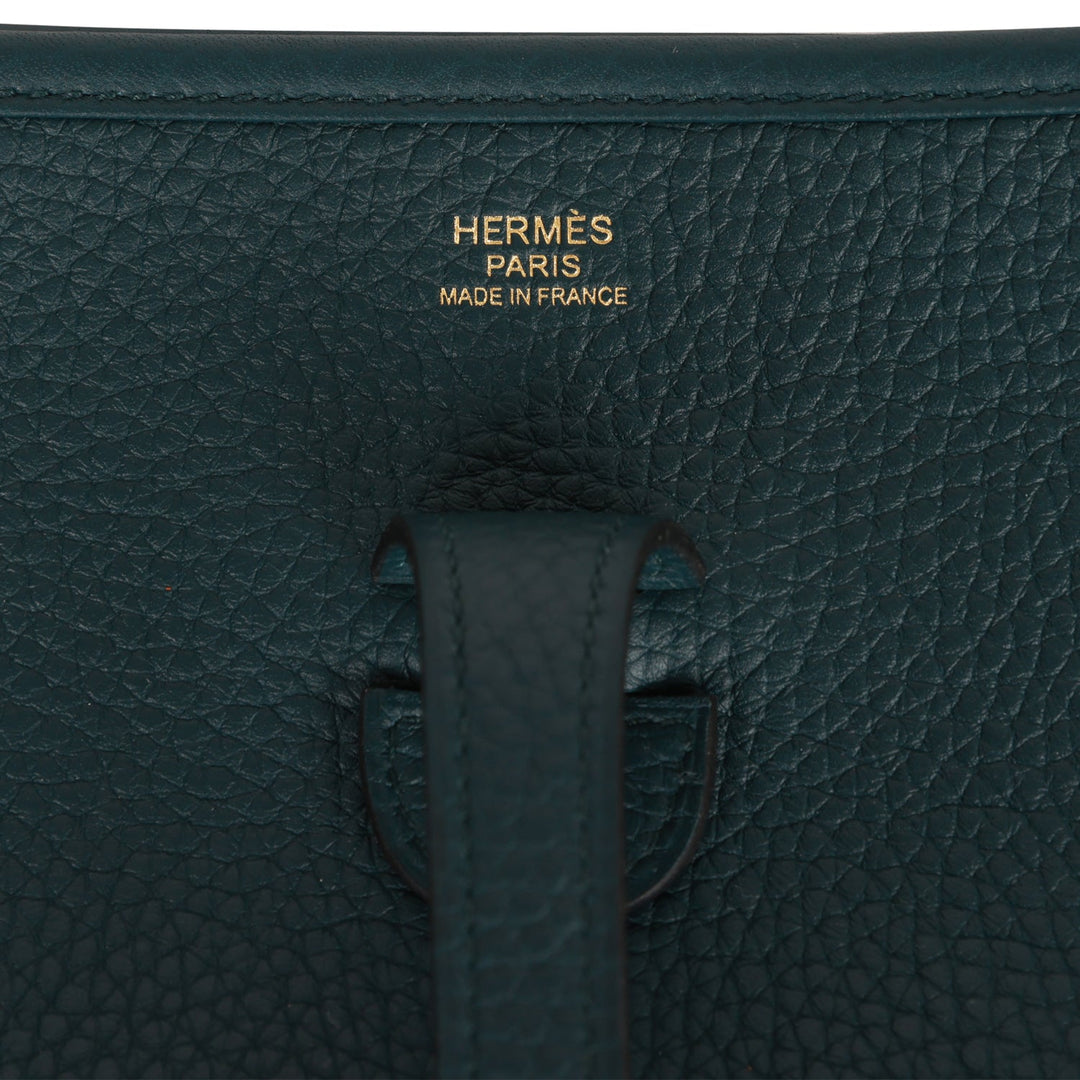 Hermes Evelyne III PM Vert Cypress Clemence Gold Hardware