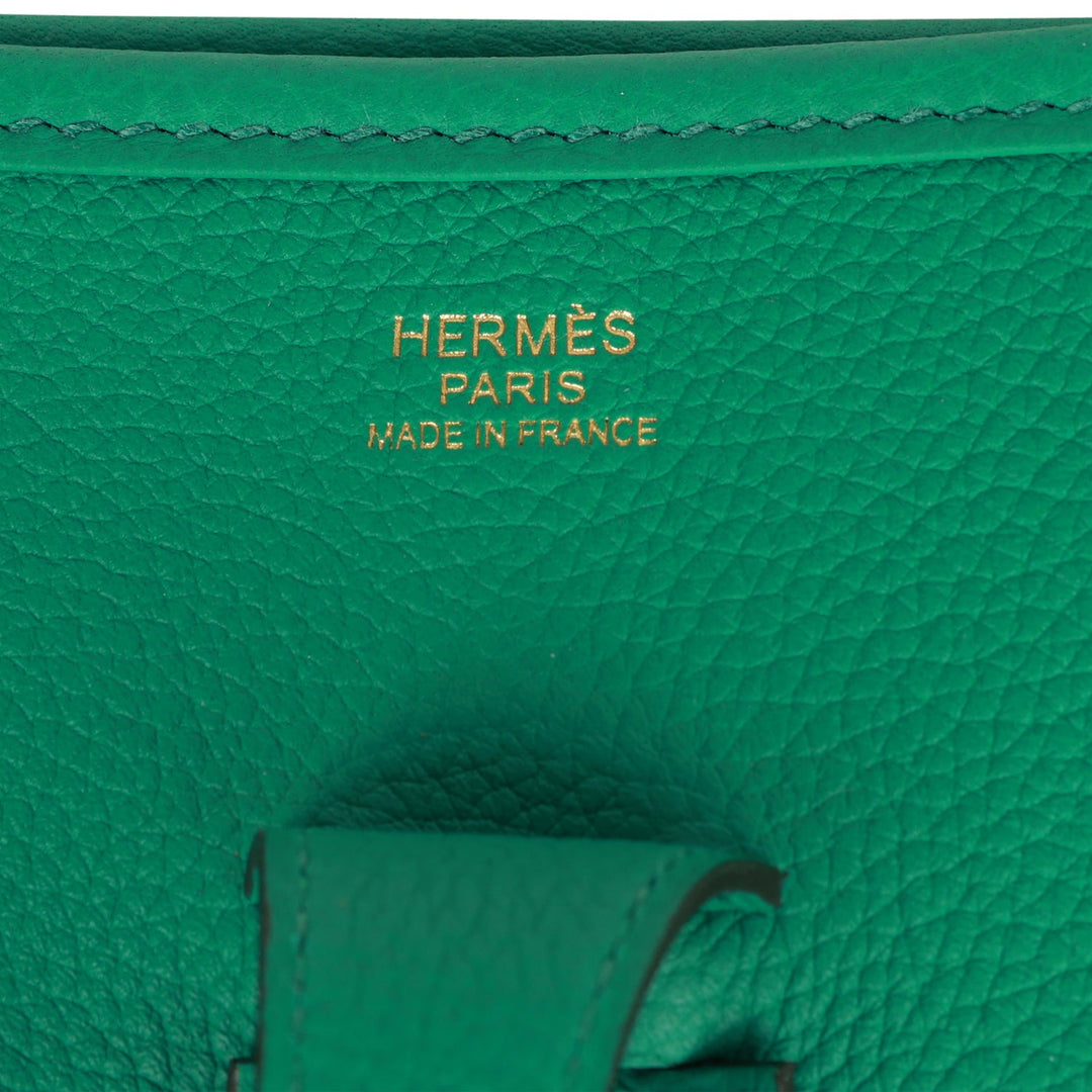 Hermes Evelyne III PM Vert Jade Clemence Gold Hardware
