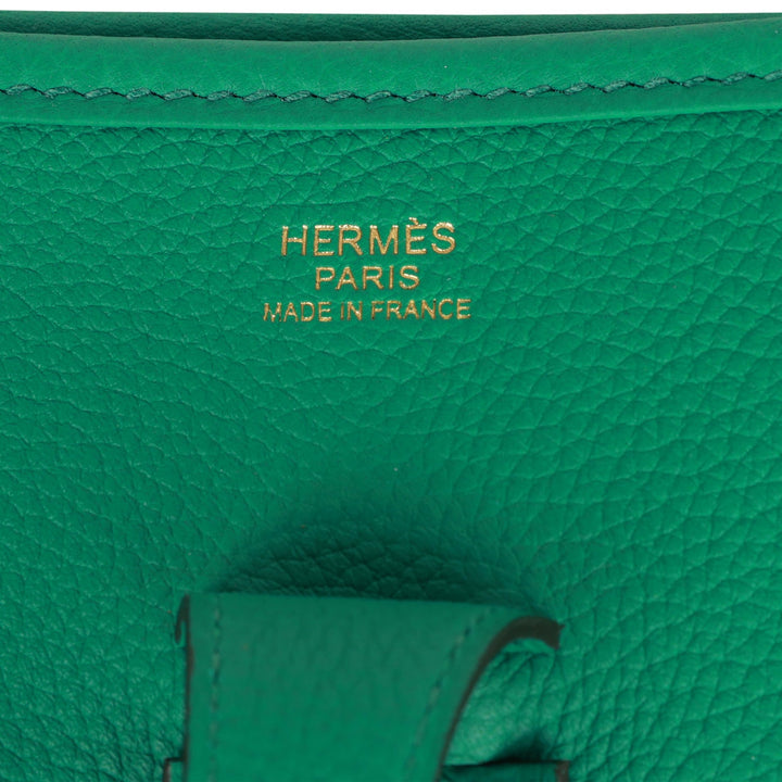 Hermes Evelyne III PM Vert Jade Clemence Gold Hardware
