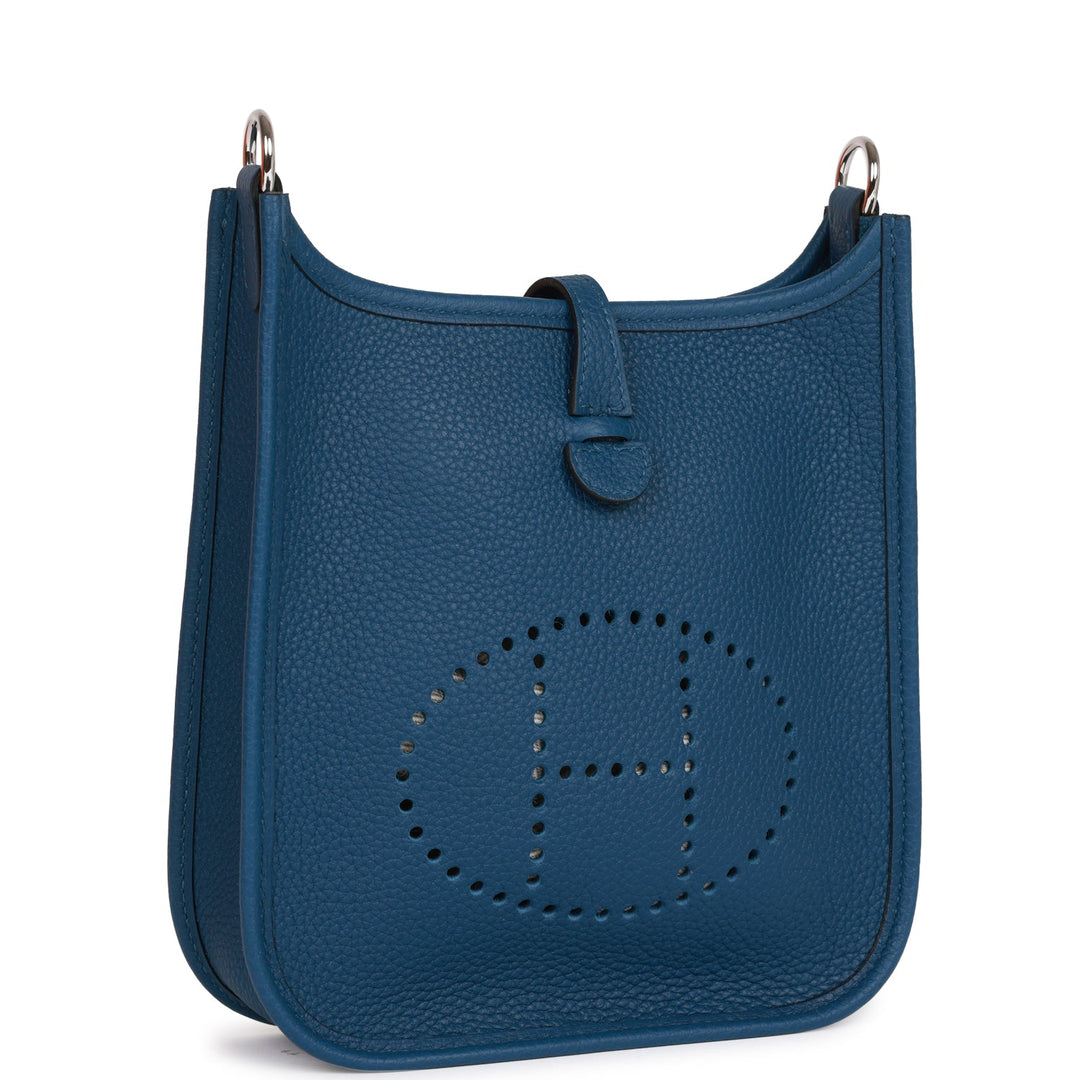 Top quality Hermes Evelyne TPM Bag Deep Blue Maurice Palladium Hardware