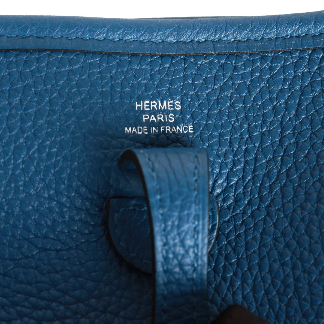 Top quality Hermes Evelyne TPM Bag Deep Blue Maurice Palladium Hardware