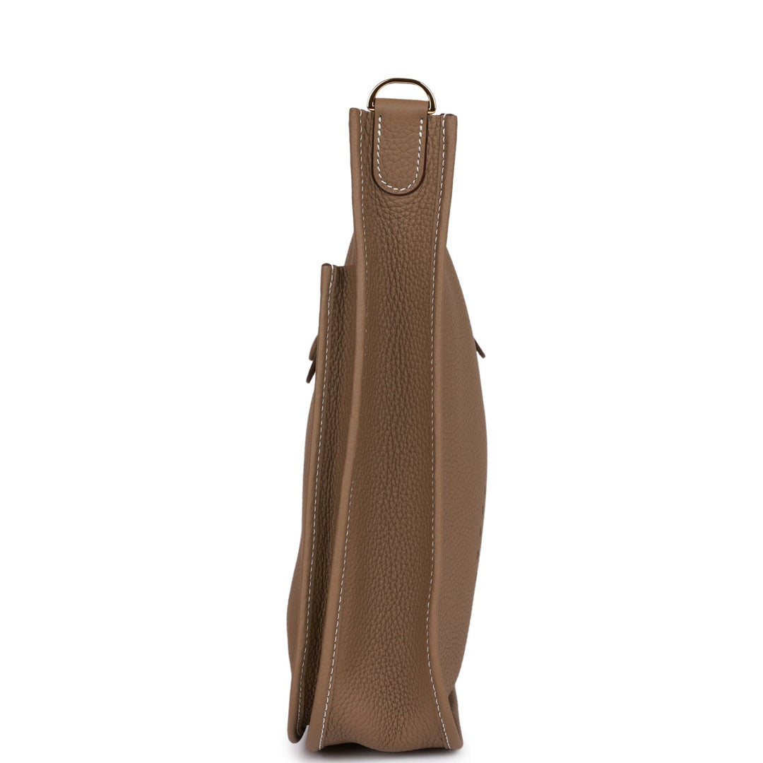 Hermes Evelyne PM Etoupe Clemence Gold Hardware