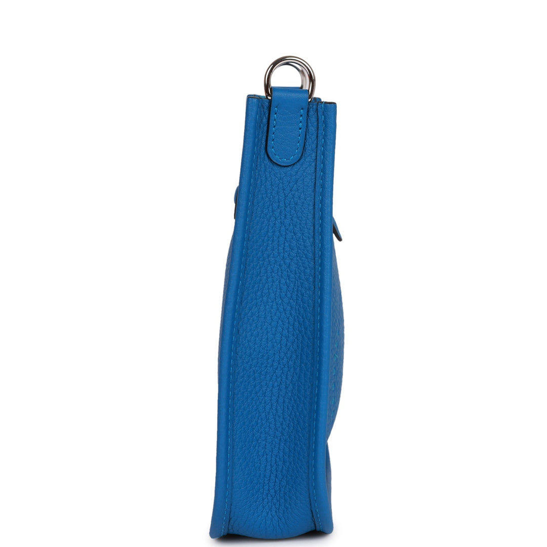 Hermes Evelyne TPM Bleu Mykonos Clemence Palladium Hardware