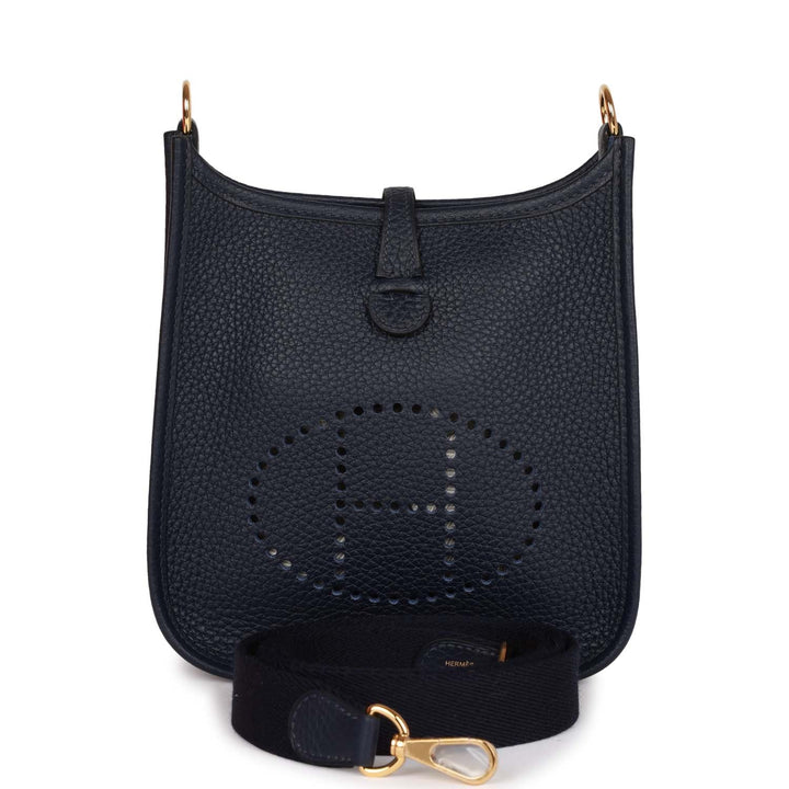 Hermes Evelyne TPM Bleu Nuit Clemence Gold Hardware