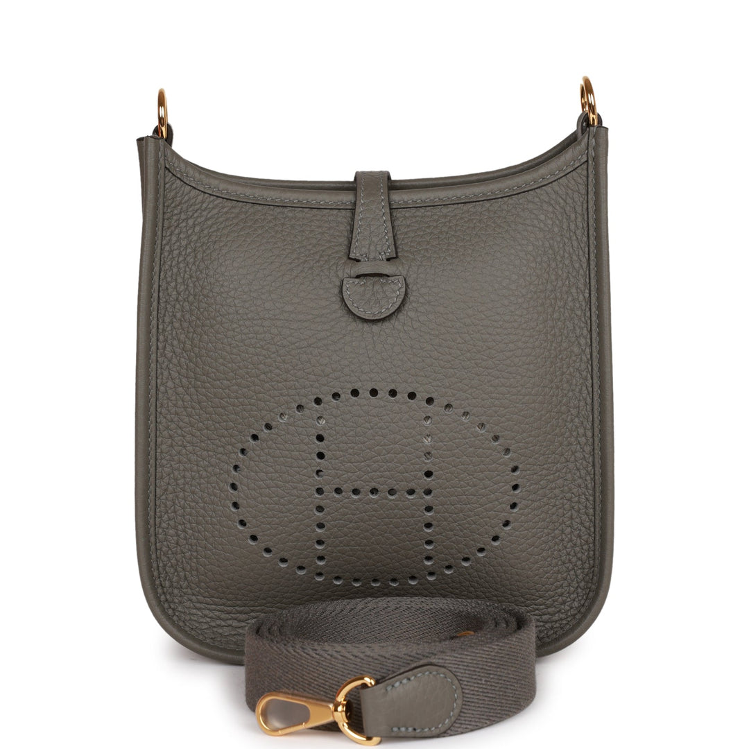 Top quality Hermes Evelyne TPM Gris Meyer Clemence Gold Hardware