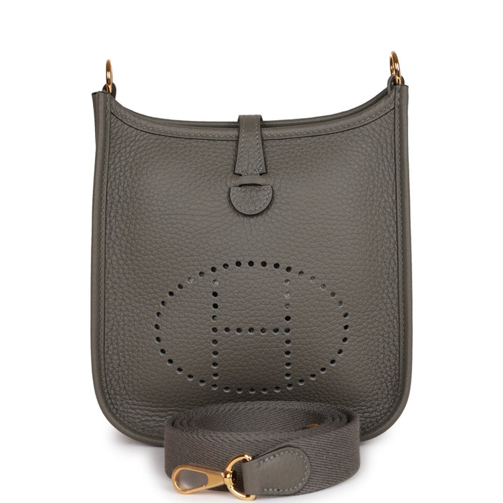Top quality Hermes Evelyne TPM Gris Meyer Clemence Gold Hardware