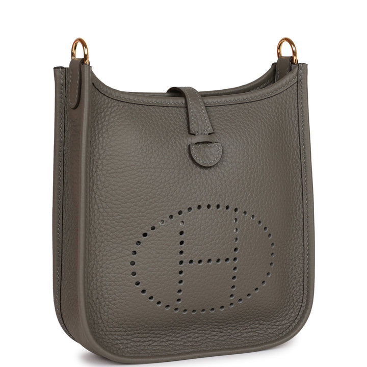 Top quality Hermes Evelyne TPM Gris Meyer Clemence Gold Hardware
