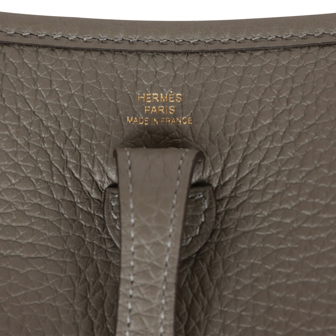 Top quality Hermes Evelyne TPM Gris Meyer Clemence Gold Hardware
