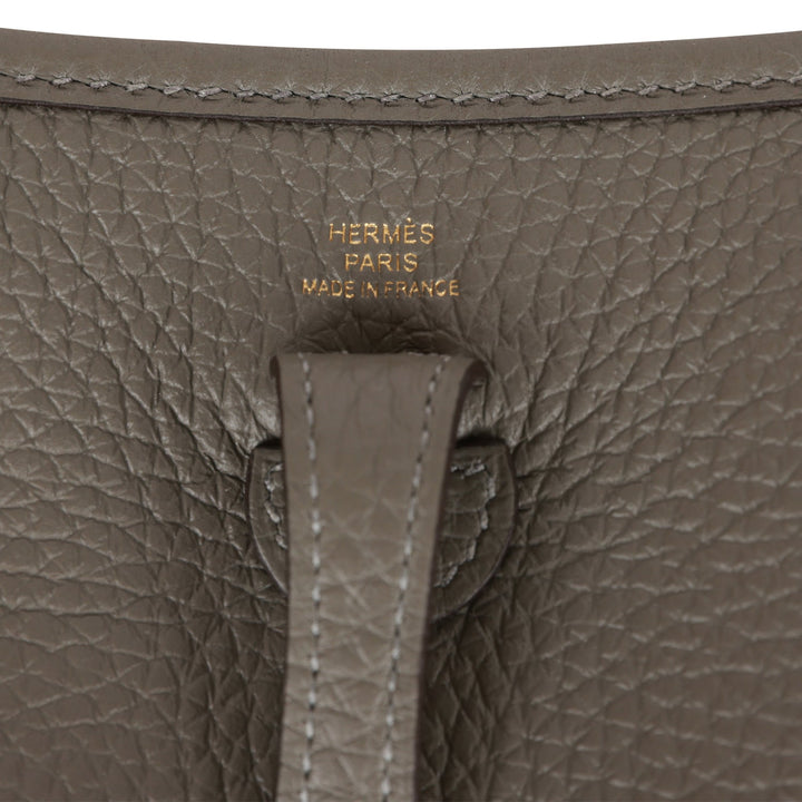 Top quality Hermes Evelyne TPM Gris Meyer Clemence Gold Hardware