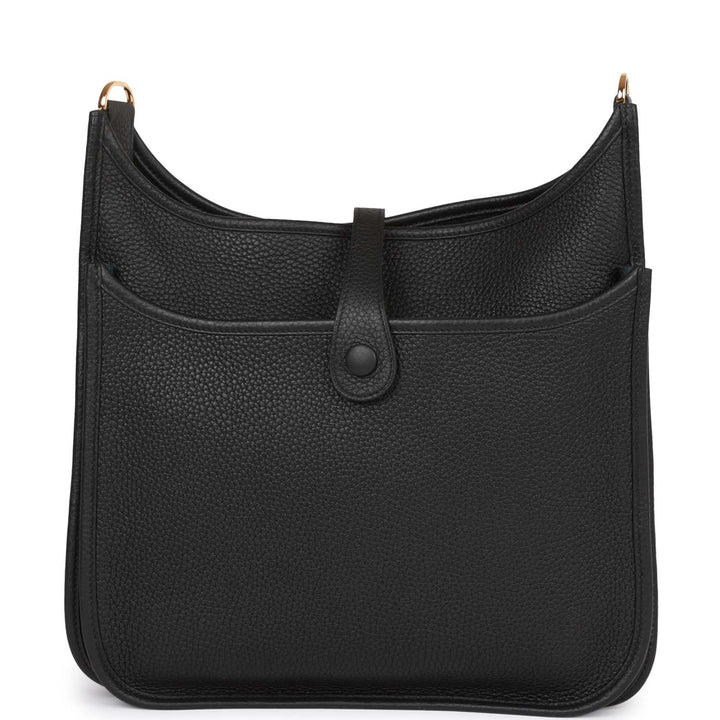 Top quality Hermes Evelyne III PM Black Clemence Gold Hardware