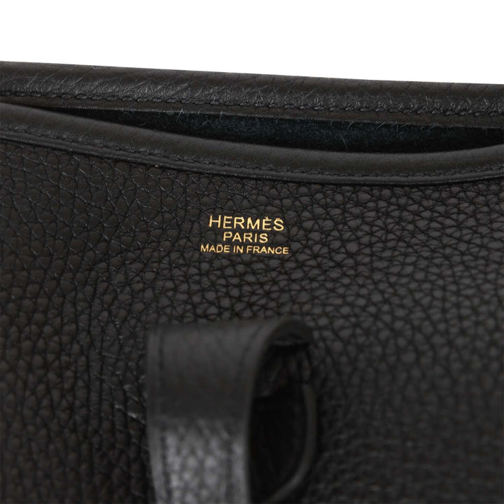Top quality Hermes Evelyne III PM Black Clemence Gold Hardware