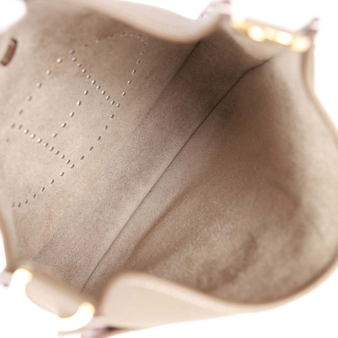 Top quality Hermes Evelyne III PM Etoupe Clemence Gold Hardware