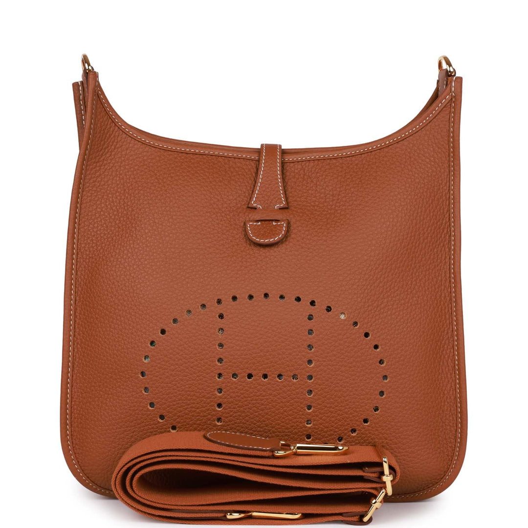 Top quality Hermes Evelyne III PM Gold Clemence Gold Hardware