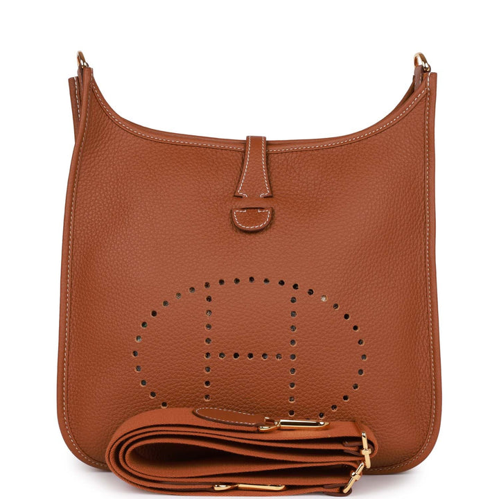 Top quality Hermes Evelyne III PM Gold Clemence Gold Hardware