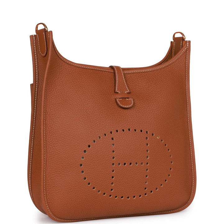 Top quality Hermes Evelyne III PM Gold Clemence Gold Hardware