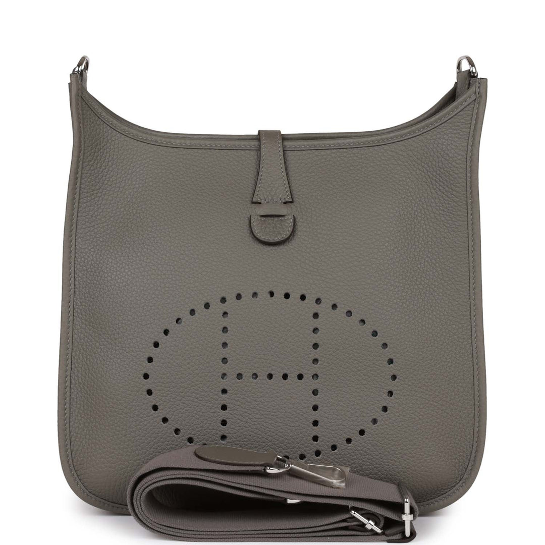 Top quality Hermes Evelyne III PM Gris Meyer Clemence Palladium Hardware