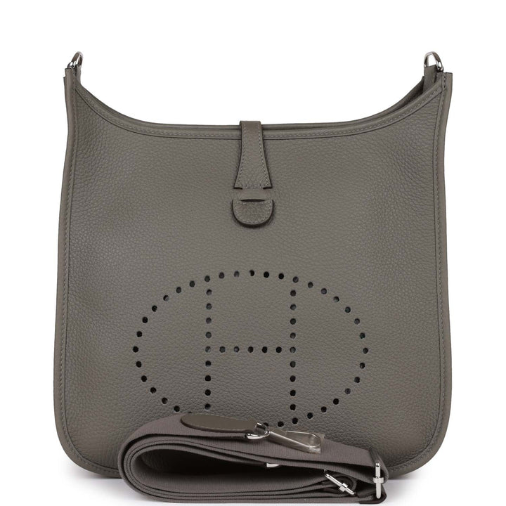 Top quality Hermes Evelyne III PM Gris Meyer Clemence Palladium Hardware