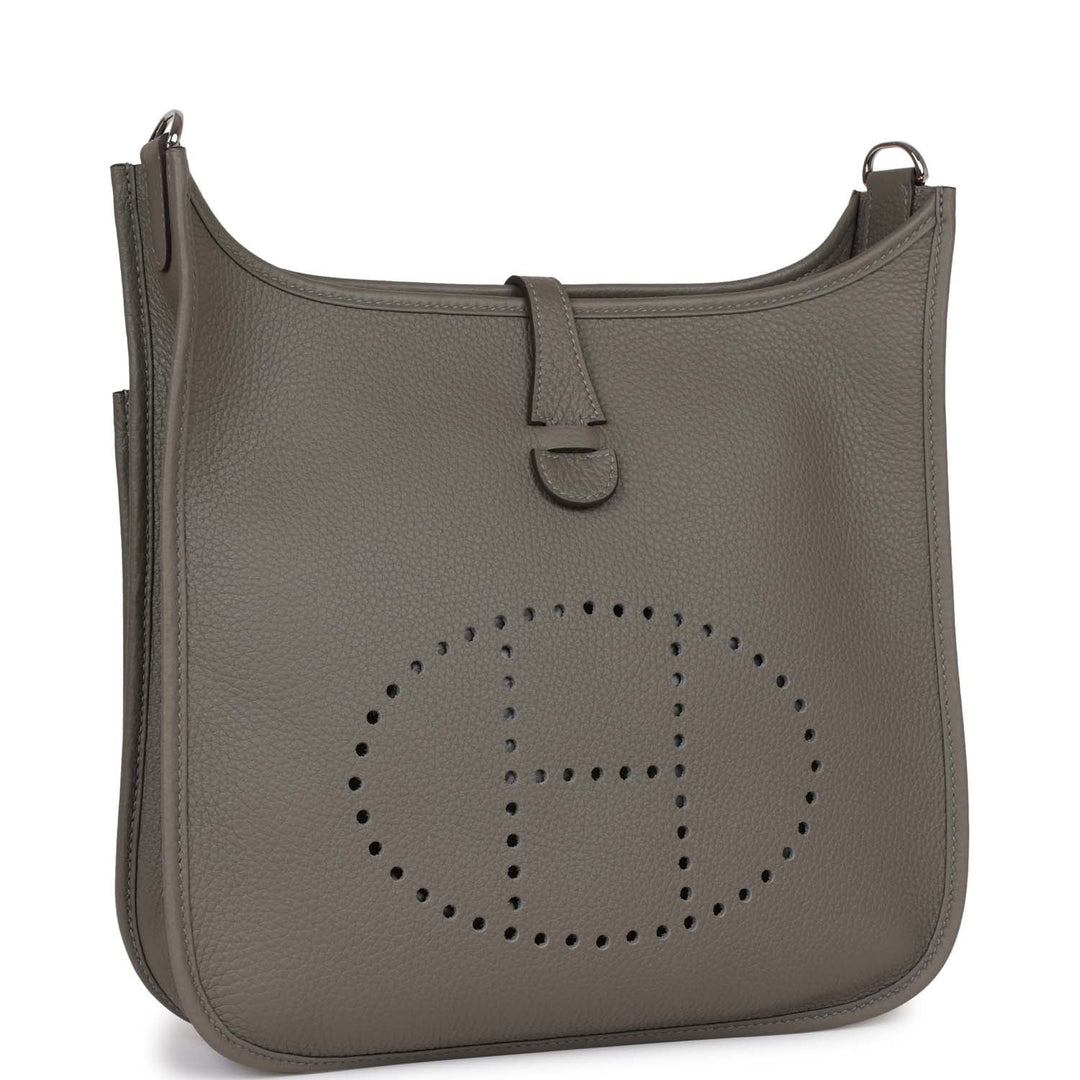 Top quality Hermes Evelyne III PM Gris Meyer Clemence Palladium Hardware