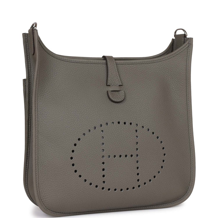 Top quality Hermes Evelyne III PM Gris Meyer Clemence Palladium Hardware
