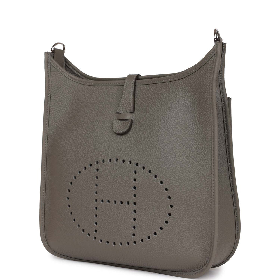 Top quality Hermes Evelyne III PM Gris Meyer Clemence Palladium Hardware