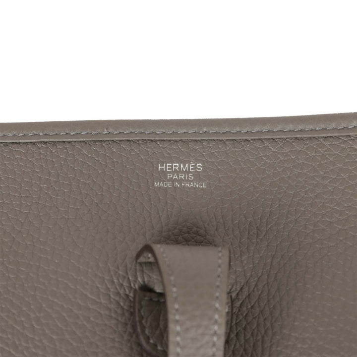 Top quality Hermes Evelyne III PM Gris Meyer Clemence Palladium Hardware