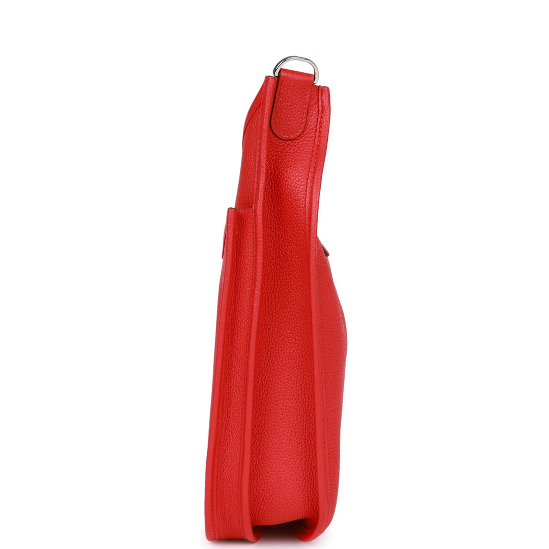 Hermes Evelyne III PM Rouge de Coeur Clemence Palladium Hardware