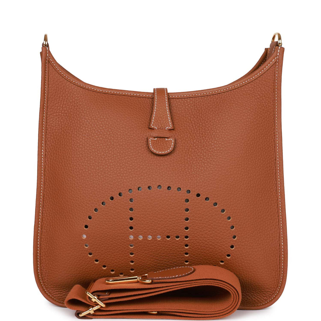 Top quality Hermes Evelyne III PM Gold Clemence Gold Hardware