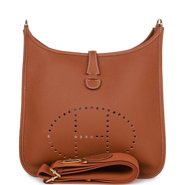Top quality Hermes Evelyne III PM Gold Clemence Gold Hardware