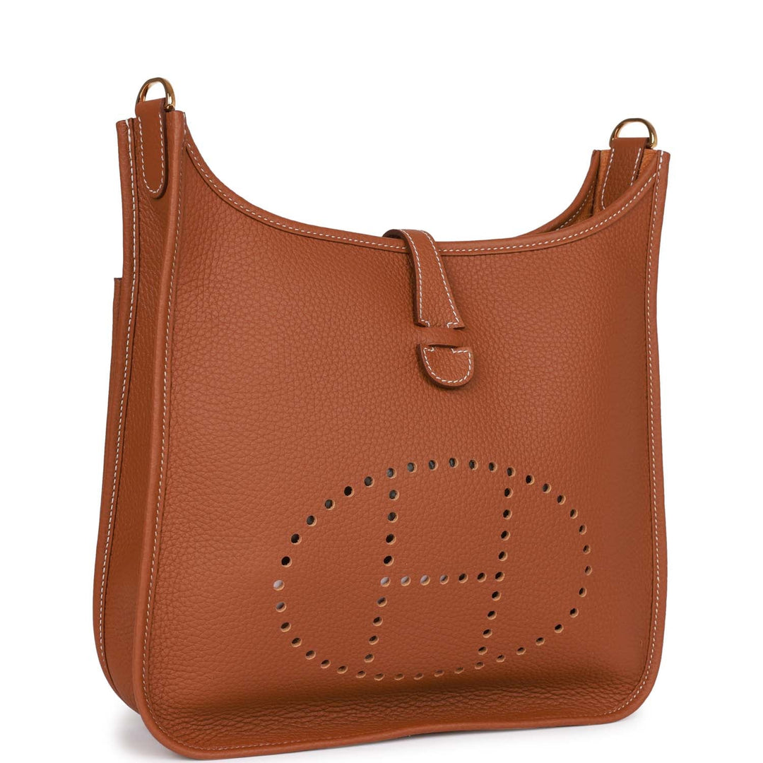 Top quality Hermes Evelyne III PM Gold Clemence Gold Hardware