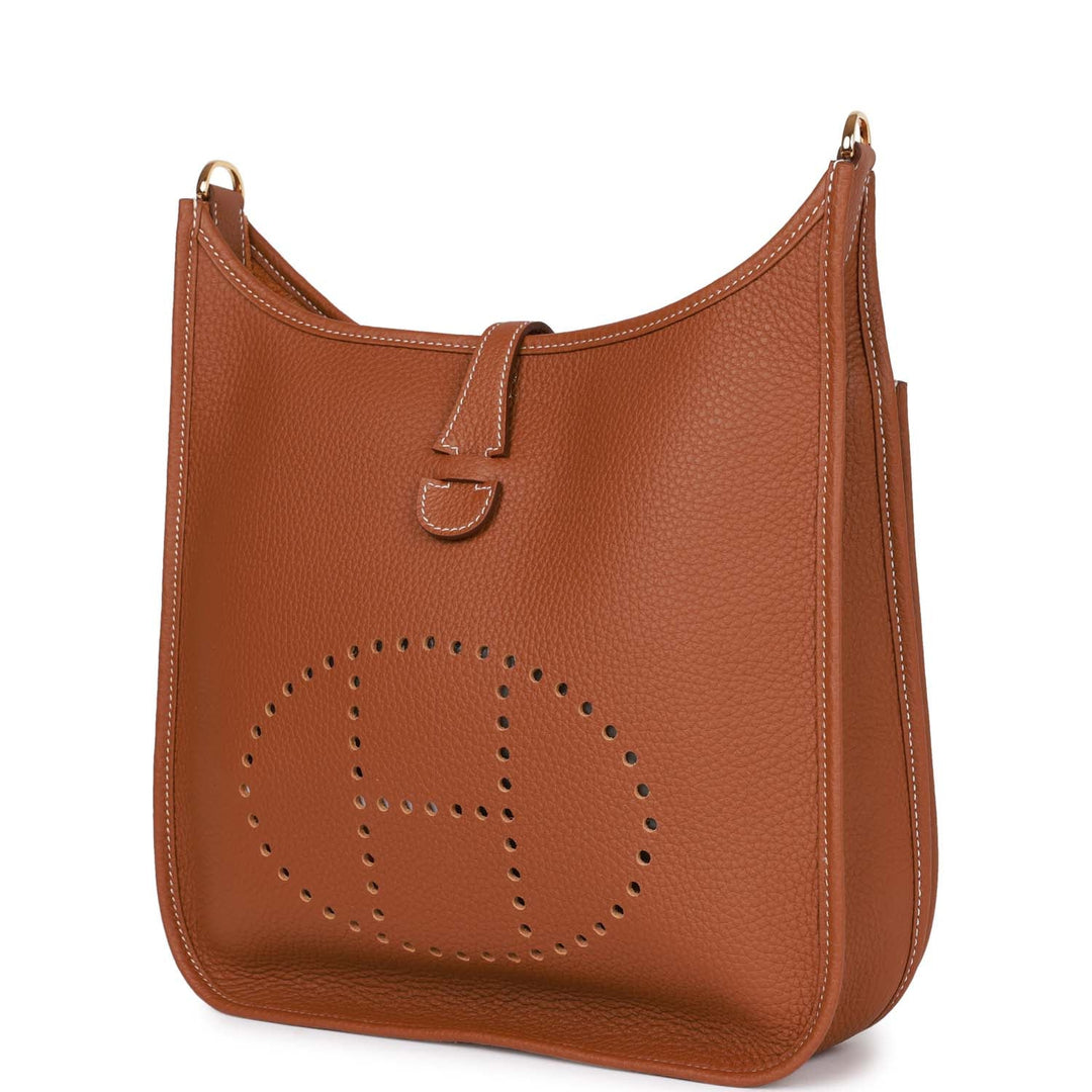 Top quality Hermes Evelyne III PM Gold Clemence Gold Hardware