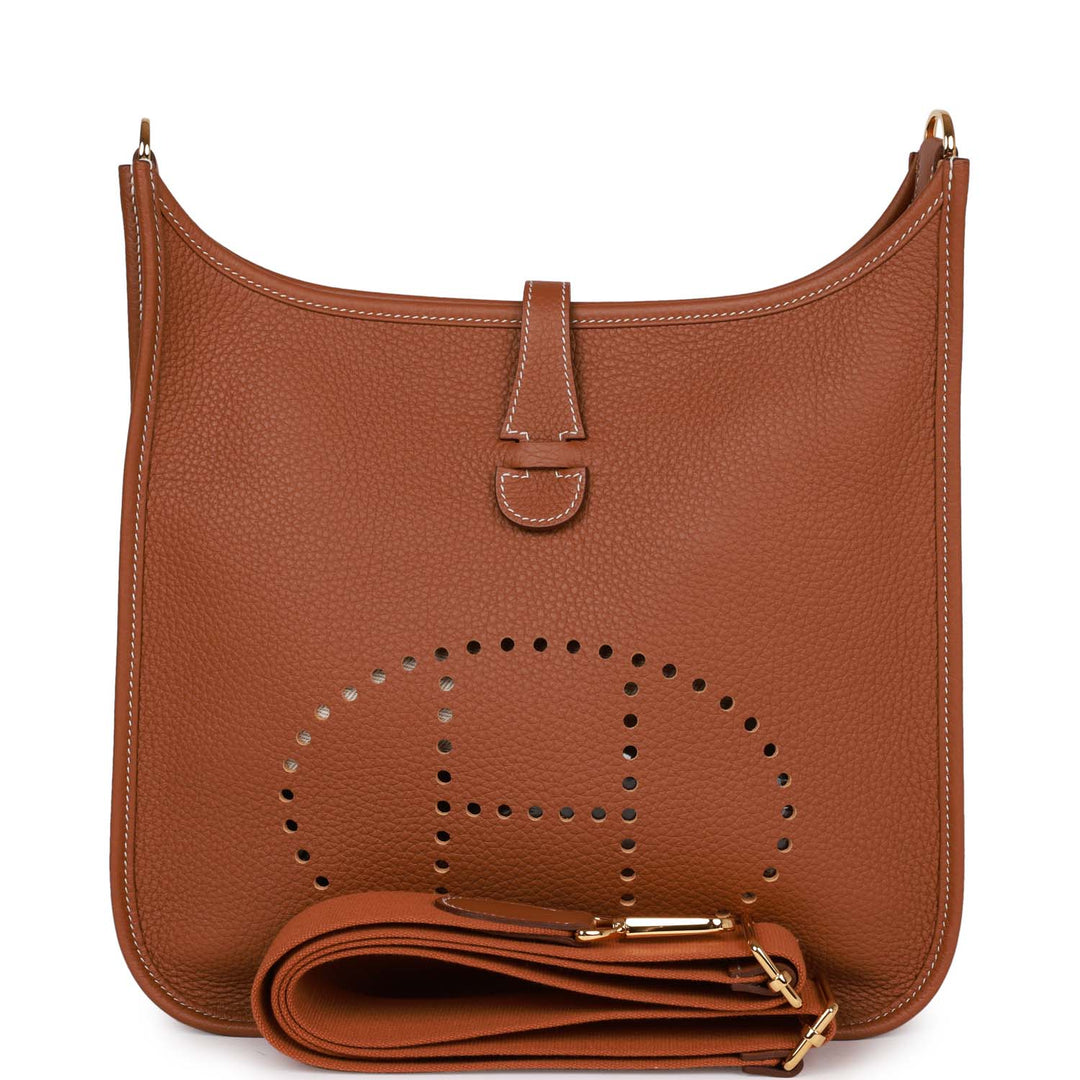 Top quality Hermes Evelyne III PM Gold Clemence Gold Hardware