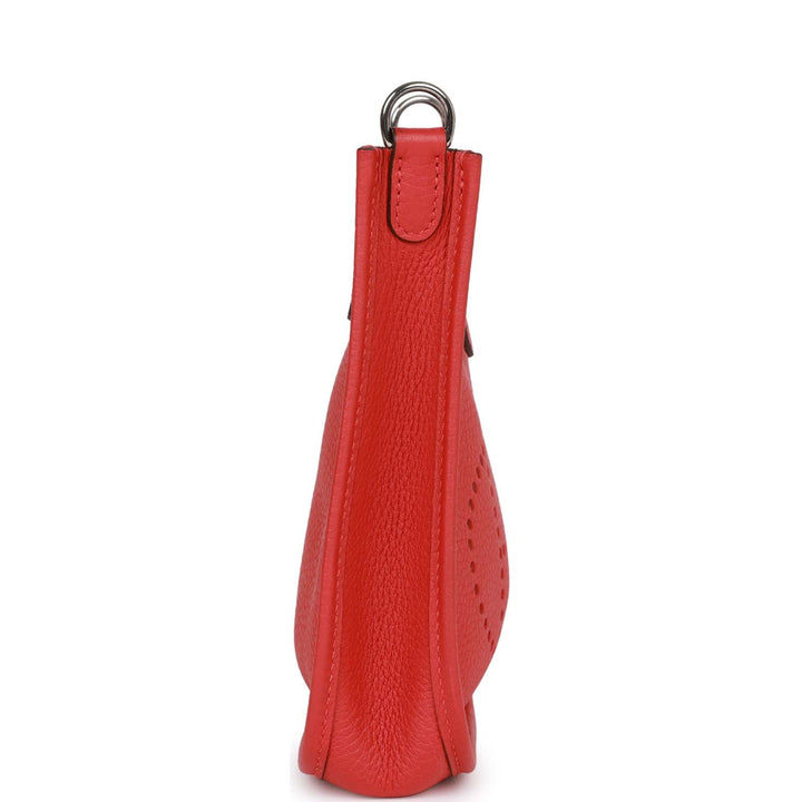 Top quality Hermes Evelyne TPM Rouge Tomate Clemence Palladium Hardware